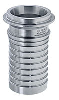 MILS-SS400 by Kuriyama | MILS-SS Series | Sanitary Crimp Hose Fitting | 4" I-Line End x 4" Hose Shank | Straight | 316 Stainless Steel