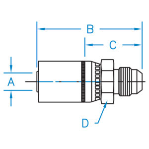 MJ-06-10 by Kurt Hydraulics | Jump Size | Male 37 Degree JIC | Rigid | for 3/8" Hose ID