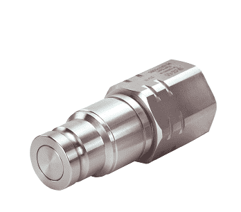 ML10FFP37143 Hansen® by Danfoss | Quick Disconnect Coupling | MLFF Series | 3/8" Female NPT x 3/8" ISO 16028 Flat Face/Dry Break | Plug | FKM Seal | 316L Stainless Steel