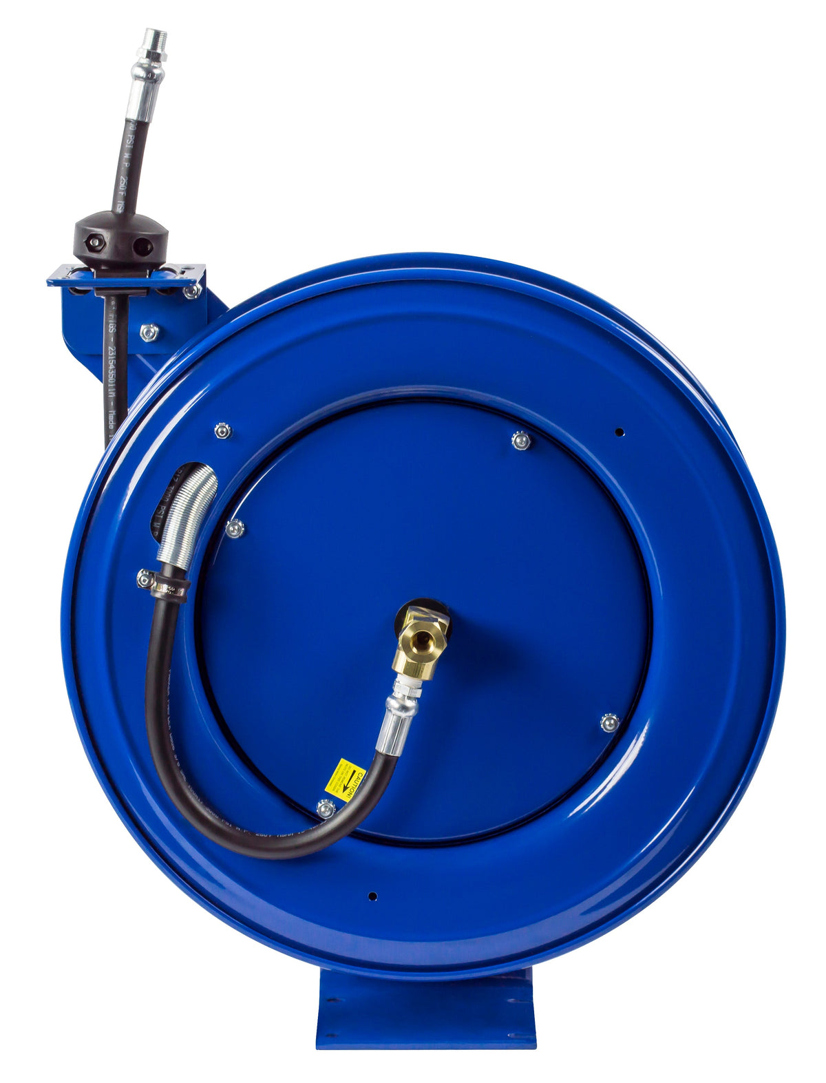 MP-N-440 by Coxreels | SH Series | 2,500 PSI Spring Driven Hose Reel for Air, Water & Oil | 1/2" Hose ID, 1/2" FNPT Inlet x 1/2" MNPT Hose End | Steel | 40ft Rubber Hose Included