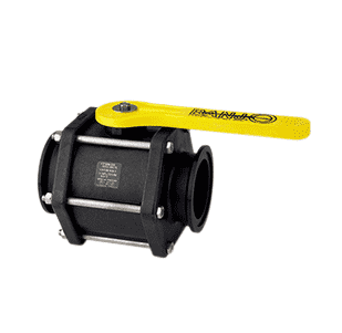 MV300 by Banjo | Manifold Flange Connection for Standard Port 6-Bolt Manifold Ball Valve | 3" Flange x 3" Flange | Opening Thru Ball: 2-1/2" | 150 PSI | Polypropylene | Pack of 6