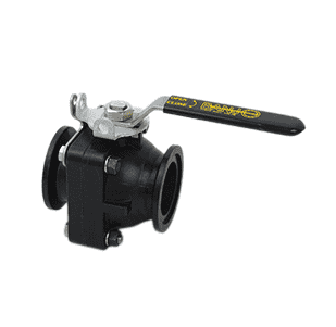 MVS220HSFP by Banjo | Manifold Flange Connection for Manifold "Stubby" Valve with Stainless Steel Ball, Stem, & Handle | Full Port | 2" Flange x 2" Flange | Opening Thru Ball: 2" | 200 PSI | Polypropylene
