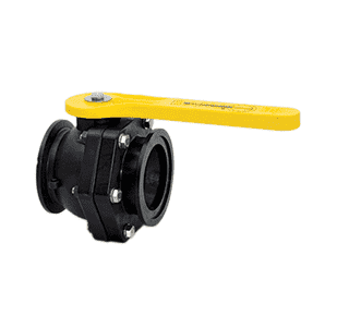 MVS300CF by Banjo | Manifold Flange Connection for Manifold "Stubby" Valve | 3" Flange x 3" Flange | Opening Thru Ball: 2-1/2" | 200 PSI | Polypropylene | Pack of 6