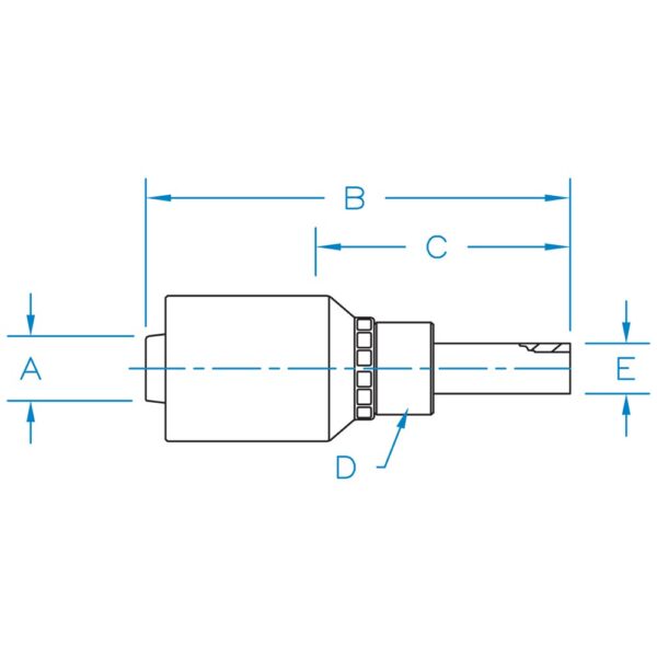 MW-04-06-K2 by Kurt Hydraulic | K2 Series | 1/4" Hose Barb x 3/8" Tube Stem | Carbon Steel