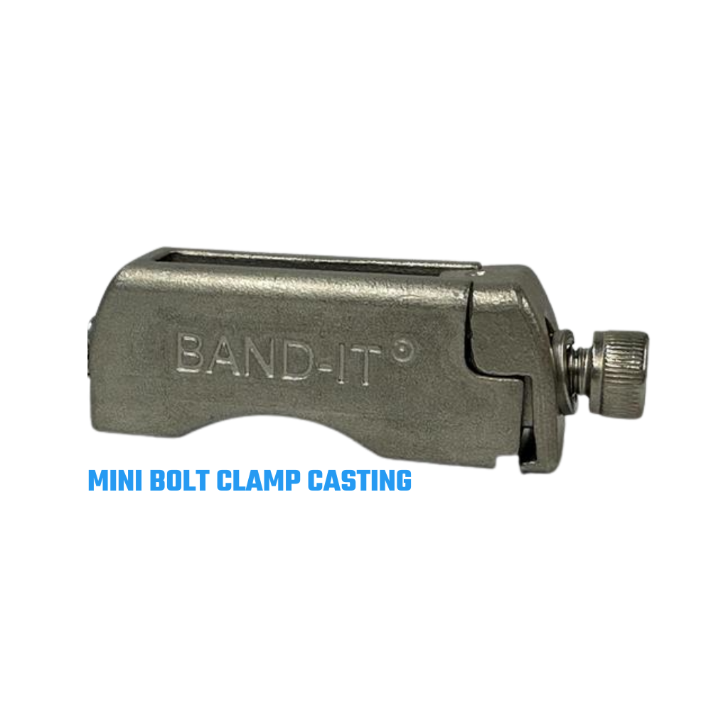 D10309 by Band-It | Mini Bolt Clamp (Casting) | 1/2" Clamp Width | 4.3" Clamp ID | 304 Stainless Steel