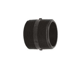 NIP300-SH by Banjo | Pipe Fitting Short Nipple | 3" Male NPT x 3" Male NPT | Length: 3" | 300 PSI | Polypropylene