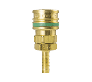 BLO-3653 by ZSi-Foster | Quick Disconnect | O60 Series | 1/4" Standard Socket | 15/16" ID | Hose Stem | Ball Lock | Brass