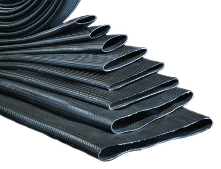 OF10-600X200 OROFLEX® 10 by Kuriyama | OF10 Series | Rubber Discharge Layflat Hose | PVC/Nitrile | 6" Size | 6.098" Hose ID | Black | 200ft Length