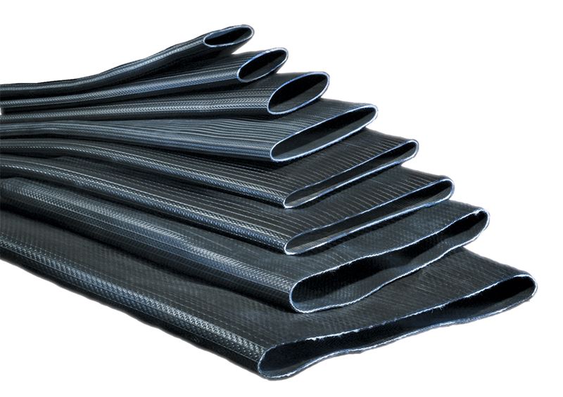 BD450X660 OROFLEX® BANDAMA by Kuriyama | BD Series | Heavy Duty Rubber Irrigation Layflat Hose | PVC/Nitrile | 4-1/2" Size | 4.626" Hose ID | Black | 660ft Length