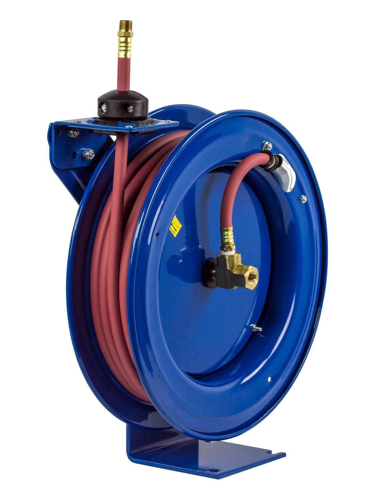 P-LP-150 by Coxreels | P Series | 300 PSI Spring Driven Hose Reel | 1/4" Hose ID, 1/4" FNPT Inlet x 1/4" MNPT Hose End | Steel | 50ft PVC Hose Included