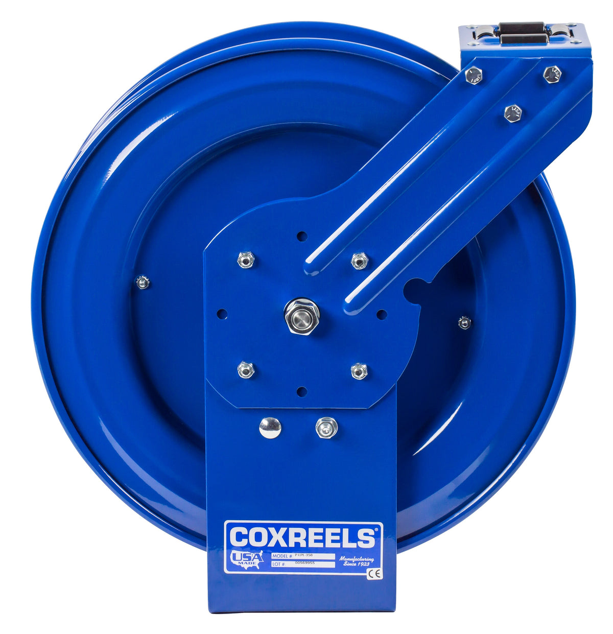 P-LPL-430 by Coxreels | P Series | 300 PSI Spring Driven Hose Reel | 1/2" Hose ID, 1/2" FNPT Inlet | Steel | 30ft Capacity, Hose Not Included