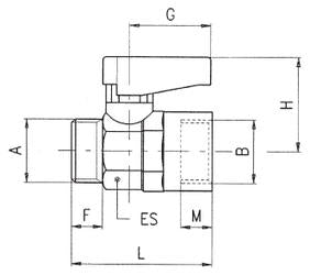6410-1/8"-1/8 by AIGNEP | Ball Valves Series | Ball Valve | 1/8" Male x Female BSPP