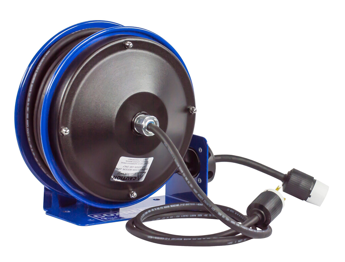 PC10-3016-4 by Coxreels | PC10 Series | Spring Driven Power Cord Reel | 16/3 SJO Cord, 13A, 115V | Steel | 30ft Cord Included