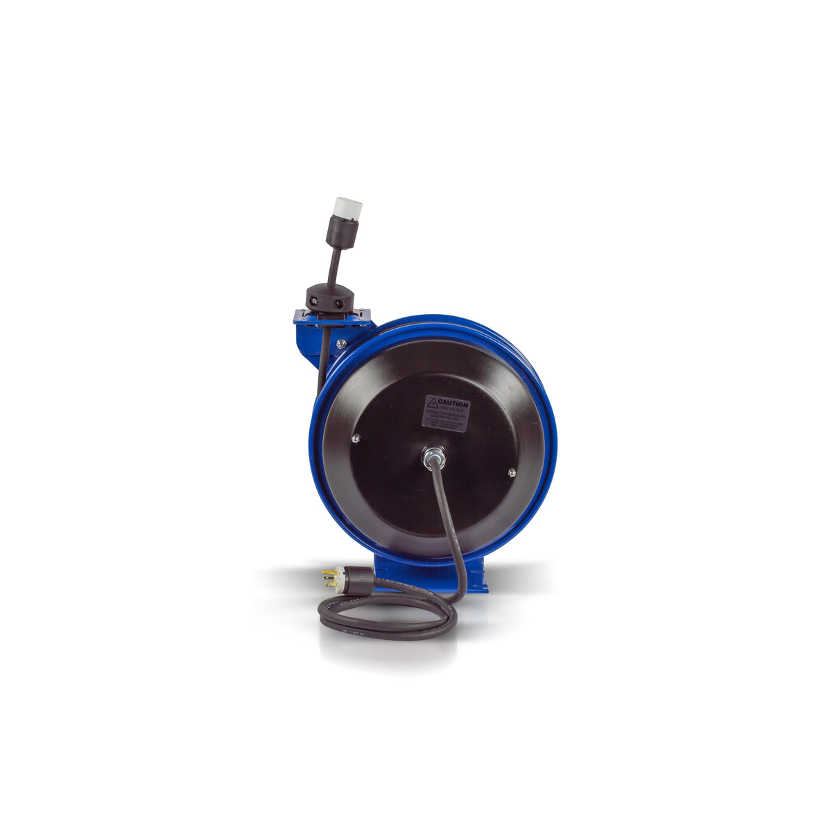 PC13-5012-A by Coxreels | PC Series | Spring Driven Power Cord Reel with Single Industrial Receptacle | 12/3 SJO Cord, 20A, 115V | Steel | 50ft Cord Included