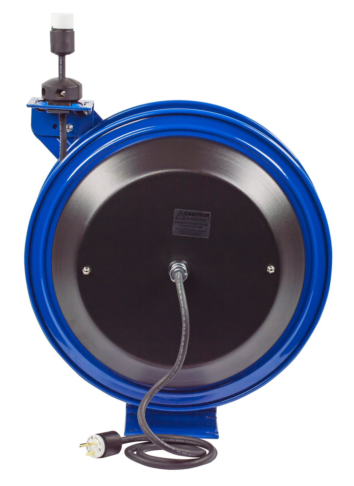 PC19-7516-A by Coxreels | PC Series | Spring Driven Power Cord Reel with Single Industrial Receptacle | 16/3 SJO Cord, 13A, 115V | Steel | 75ft Cord Included