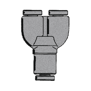 B-31189-025-04 Breco by Foster | 5/32" Push-to-Connect x 5/32" Push-to-Connect x 1/4" Push-to-Connect | Y