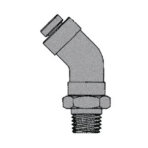 B-31154S-08-04 Breco by Foster | 1/2" Push-to-Connect x 1/4" Male NPTF Thread | Swivel | 45° Elbow