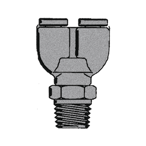 B-31188-025-02 Breco by Foster | 5/32" Push-to-Connect x 5/32" Push-to-Connect x 1/8" Male NPTF Thread | Y