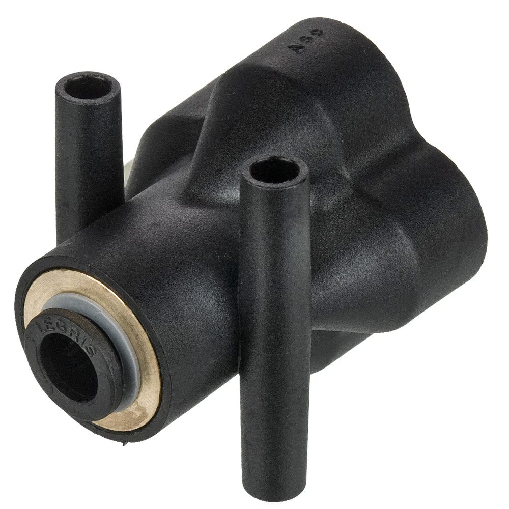 362PLPD-4M-4 by Parker | Prestolok PLP Composite Push-to-Connect Fittings | Tube to Tube Fittings | 5/32" to 1/4" Connector Tube Size | 1.18" Length (L) | .15" Mounting Hole Diameter | Double Y | Glass-Reinforced Nylon | Pack of 10