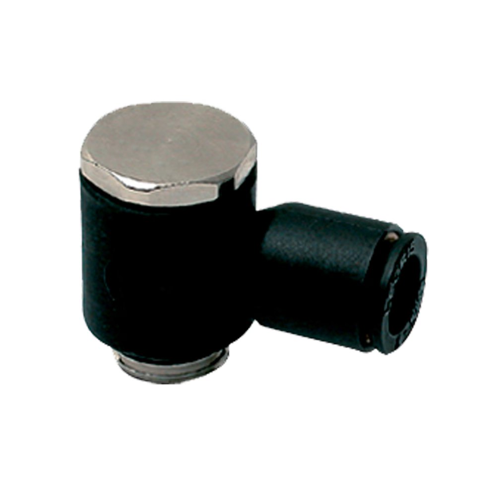 369PLPBJ-6M-2G by Parker | Prestolok PLP Composite Push-to-Connect Fittings | Modular Fitting | 6mm Banjo x 1/8" Male BSPP Thread | 13mm Hex | 20.0mm Length (L2) | Glass-Reinforced Nylon | Pack of 10