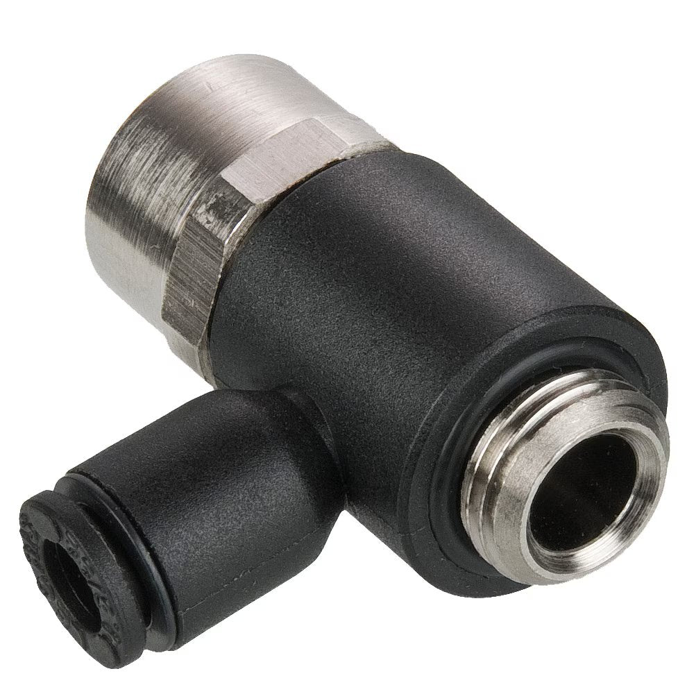 376PLPBJ-4M-2G by Parker | Prestolok PLP Composite Push-to-Connect Fittings | Modular Fitting | 4 mm Tube Size x 1/8" Female BSPP Threads | 13mm Hex | 25.5mm Height (H) | Banjo | Glass-Reinforced Nylon | Pack of 10
