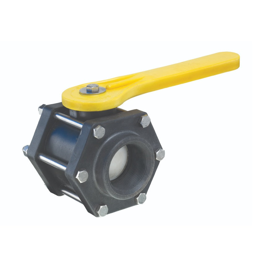 PPBV300 by Kuriyama | PPBV Series | Ball Valve | 3" Female NPT | 6-Bolt | Polypropylene
