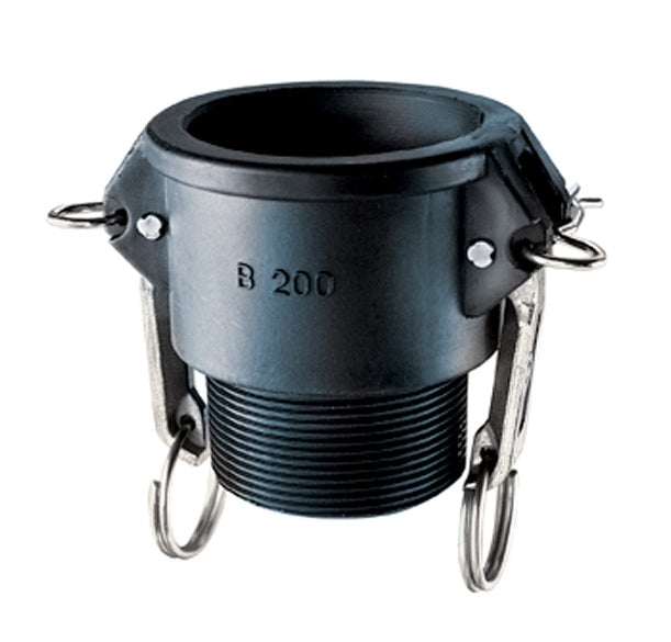 PPB150 by Kuriyama | PPB Series | Part B | Cam & Groove Adapter | 1-1/2" Coupler x 1-1/2" Male NPT | Polypropylene