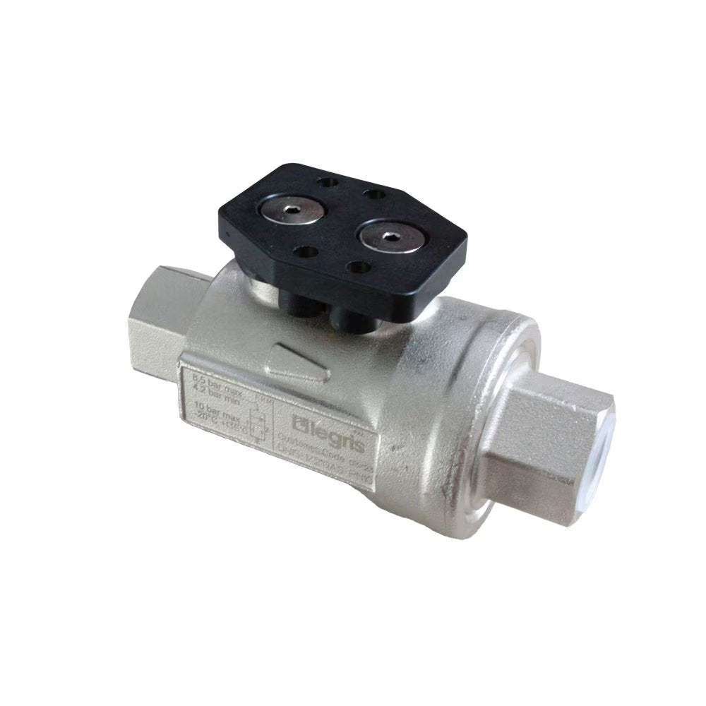 4222 25 34 20 by Parker | Double-Acting Axial Valve | G1" Female BSPP Thread w/ FKM Seal | 144mm Length | Nickel-Plated Brass