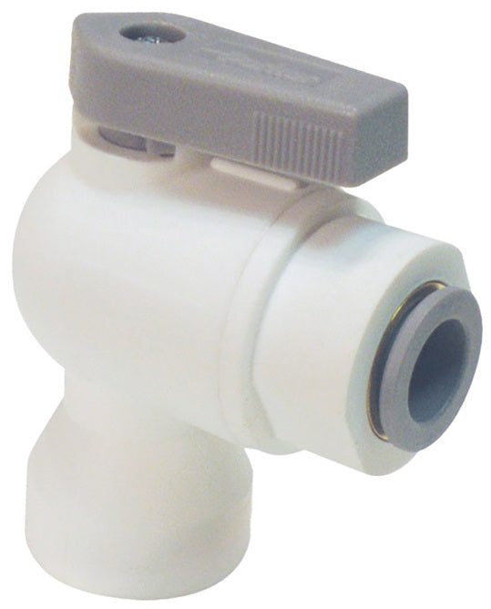 PP4VFE4-MG by Dixon Valve | TrueSeal™ Ball Valve | Female 90° Elbow | 1/4" Female NPTF x 1/4" Tube OD | Polypropylene