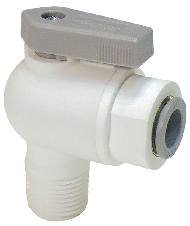 PP4VME4-MG by Dixon Valve | TrueSeal™ Ball Valve | Male 90° Elbow | 1/4" Male NPTF x 1/4" Tube OD | Polypropylene