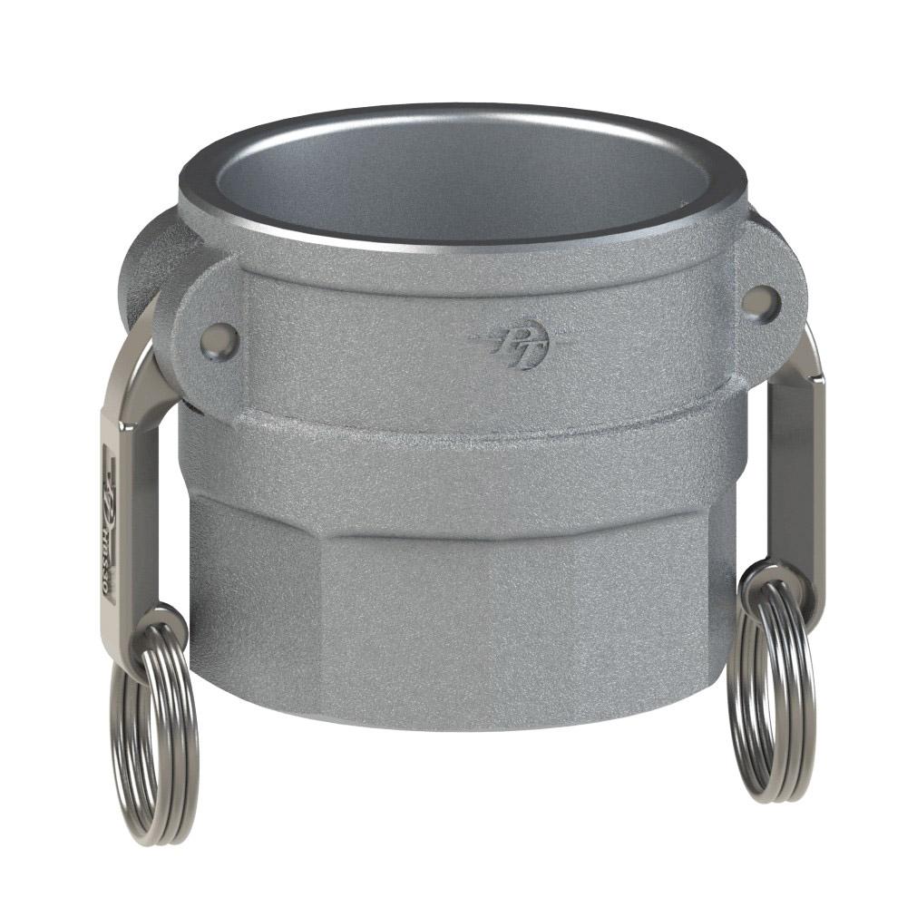 1000405 (1/2D) by PT-Coupling | Cam & Groove Adapter | Type D | 3/4" Coupler x 1/2" Female NPT | Aluminum/HBS | Buna-N Seal