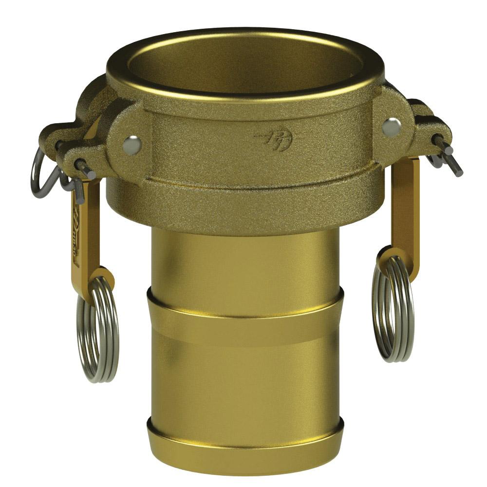 1200315SL (15CSL) by PT-Coupling | STA-LOK® Cam & Groove Fitting | Type CSL | 1-1/2" Coupler x 1-1/2" Hose Shank | Brass/HB | Buna-N Seal