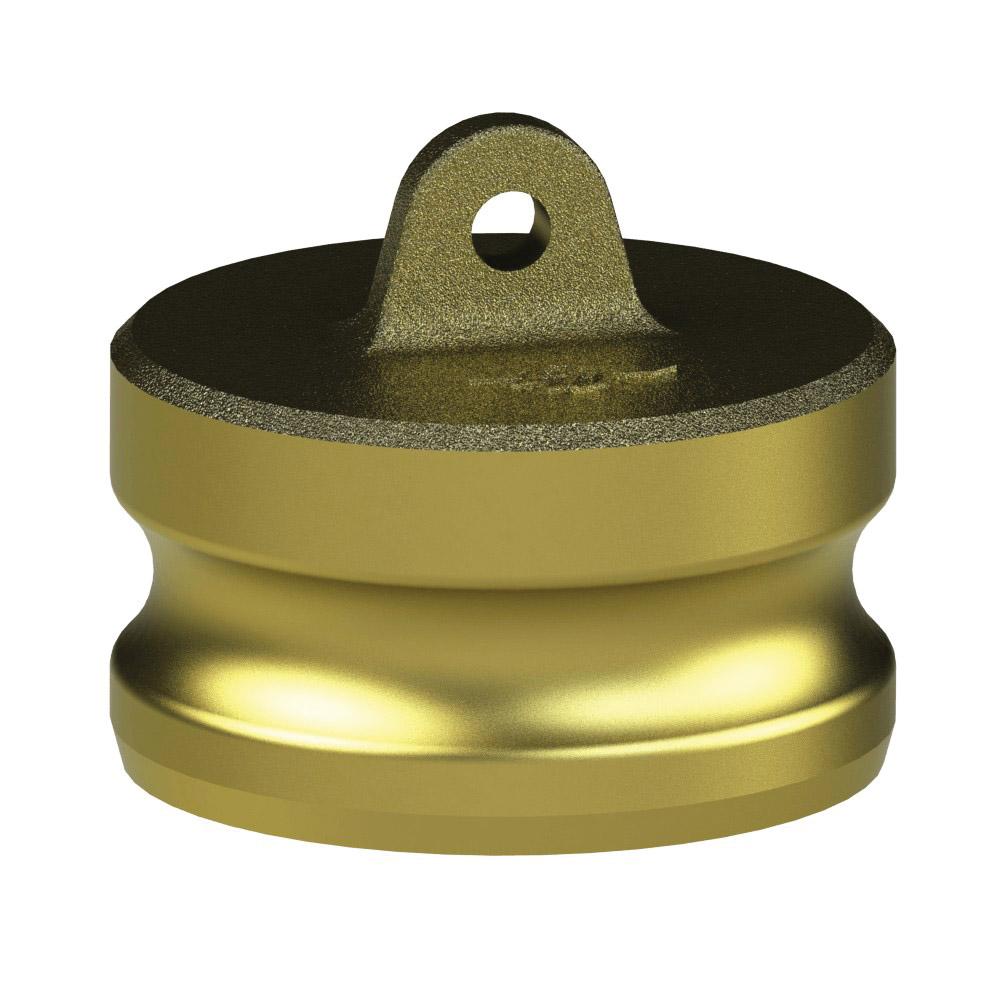 1201225 (25W) by PT-Coupling | Cam & Groove Dust Plug | Type W | 2-1/2" Adapter | Brass