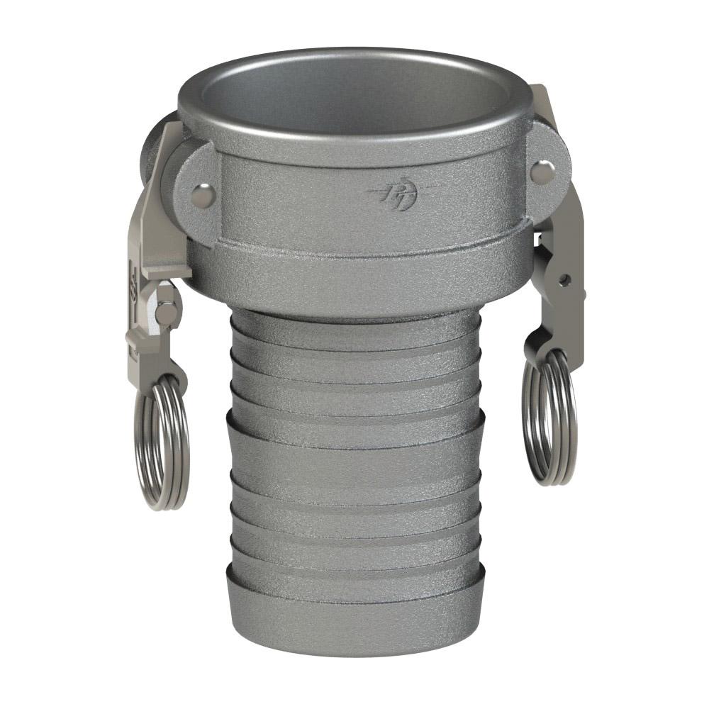 1400360L2 (60C SLII) by PT-Coupling | STA-LOK® II Cam & Groove Fitting | Type C | 6" Coupler x 6" Hose Shank | 316 Stainless Steel | Buna-N Seal