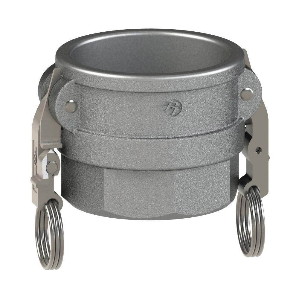 2000410L2 (10D SLII) by PT-Coupling | STA-LOK® II Cam & Groove Adapter | Type D | 1" Coupler x 1" Female NPT | Hard Coat Aluminum | Buna-N Seal