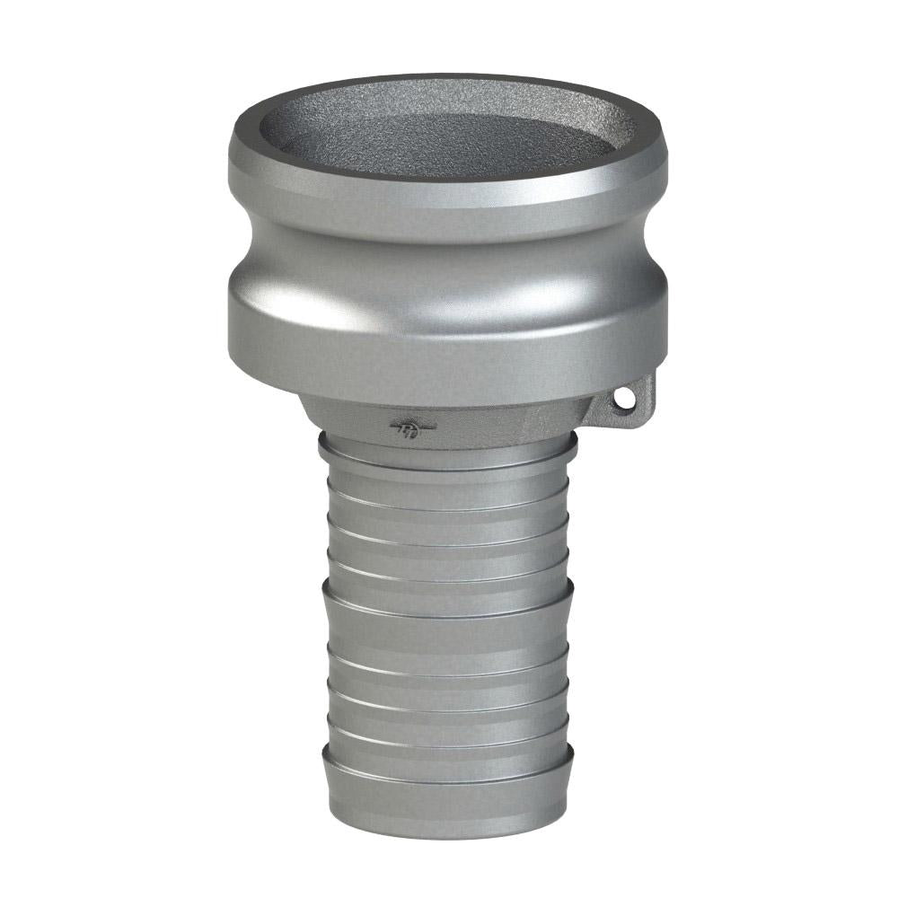 64242015 (20X15E) by PT-Coupling | Reducing Cam & Groove Fitting | Type E | 2" Adapter x 1-1/2" Hose Shank | 316 Stainless Steel