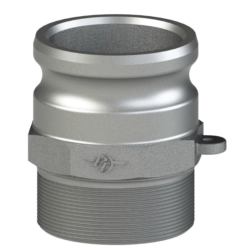 1800610 (10F) by PT-Coupling | Cam & Groove Adapter | Type F | 1" Adapter x 1" Male NPT | Ductile Iron