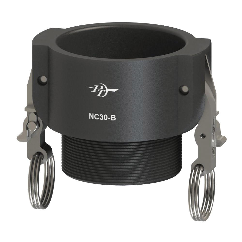 2700210L2 (10B SLII) by PT-Coupling | STA-LOK® II Cam & Groove Adapter | Type B | 1" Coupler x 1" Male NPT | Polypropylene | Buna-N Seal