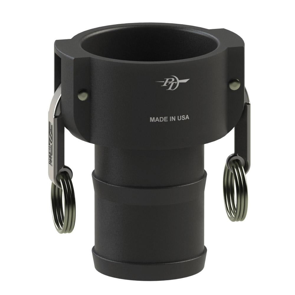 2700340 (40C) by PT-Coupling | Cam & Groove Fitting | Type C | 4" Coupler x 4" Hose Shank | Polypropylene | Buna-N Seal