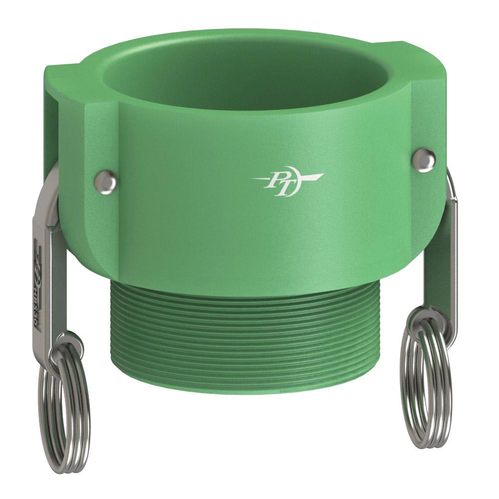 2900210 (10B) by PT-Coupling | Cam & Groove Adapter | Type B | 1" Coupler x 1" Male NPT | Nylon | Buna-N Seal