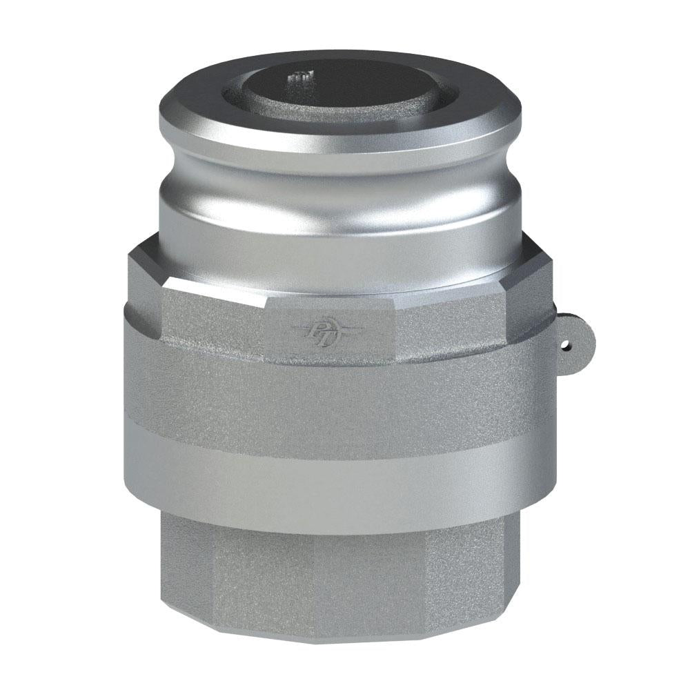 40000340V (MD40A) by PT-Coupling | MAXI-DRY® Dry Disconnect Adapter | 4"Adapter x 4" Female NPT | Aluminum | Viton Seal