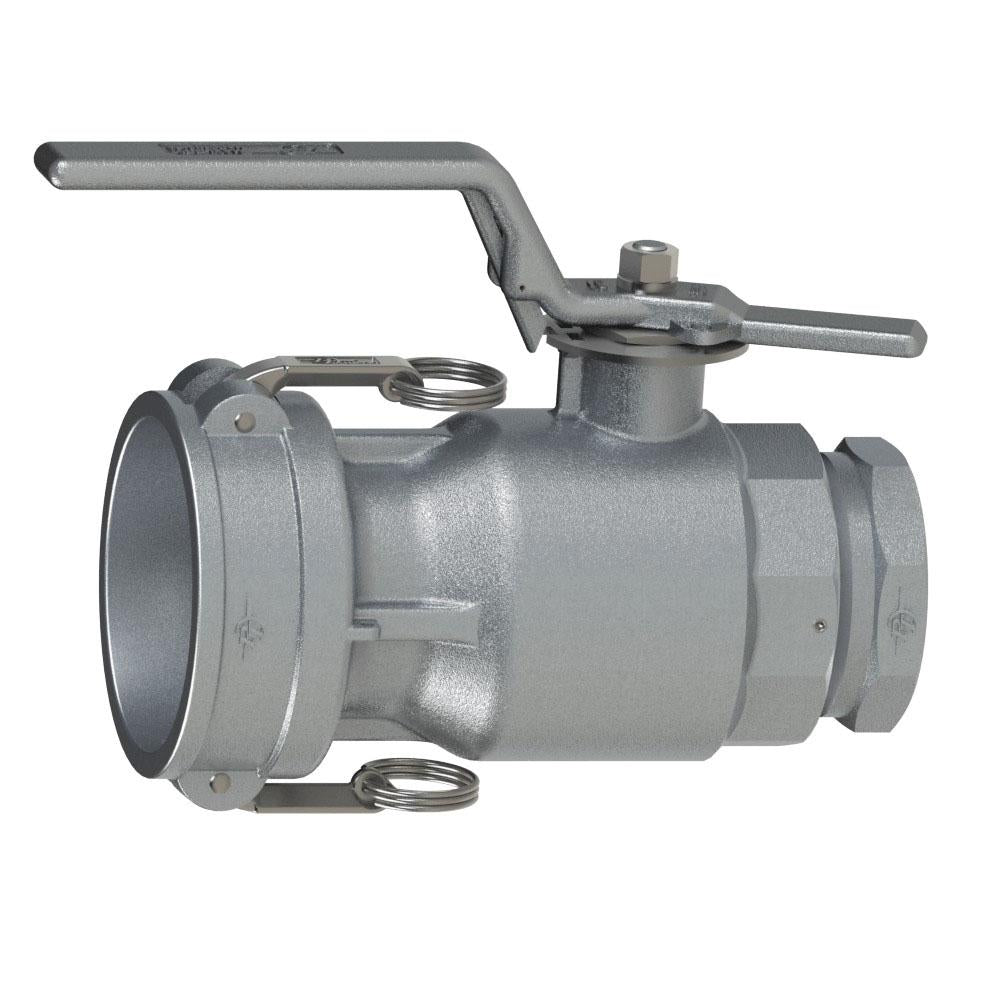 40000360V (MD30DSTRSW) by PT-Coupling | MAXI-DRY® Dry Disconnect Coupler | Type MDD90 | Straight Swivel | 3" Coupler x 3" Female NPT | Aluminum | Viton Seal
