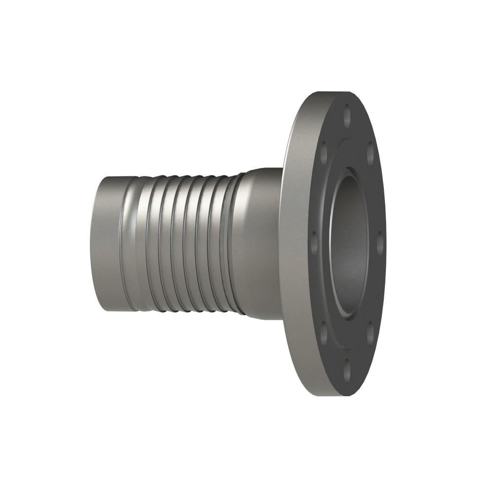 5703001 (30PFC50CS) PROGRIP™ by PT-Coupling | Type PFC50 | C50 External Crimp Fitting | 3" Fixed ANSI Pipe Flange 150# x 3" Crimp Hose Shank | Carbon Steel