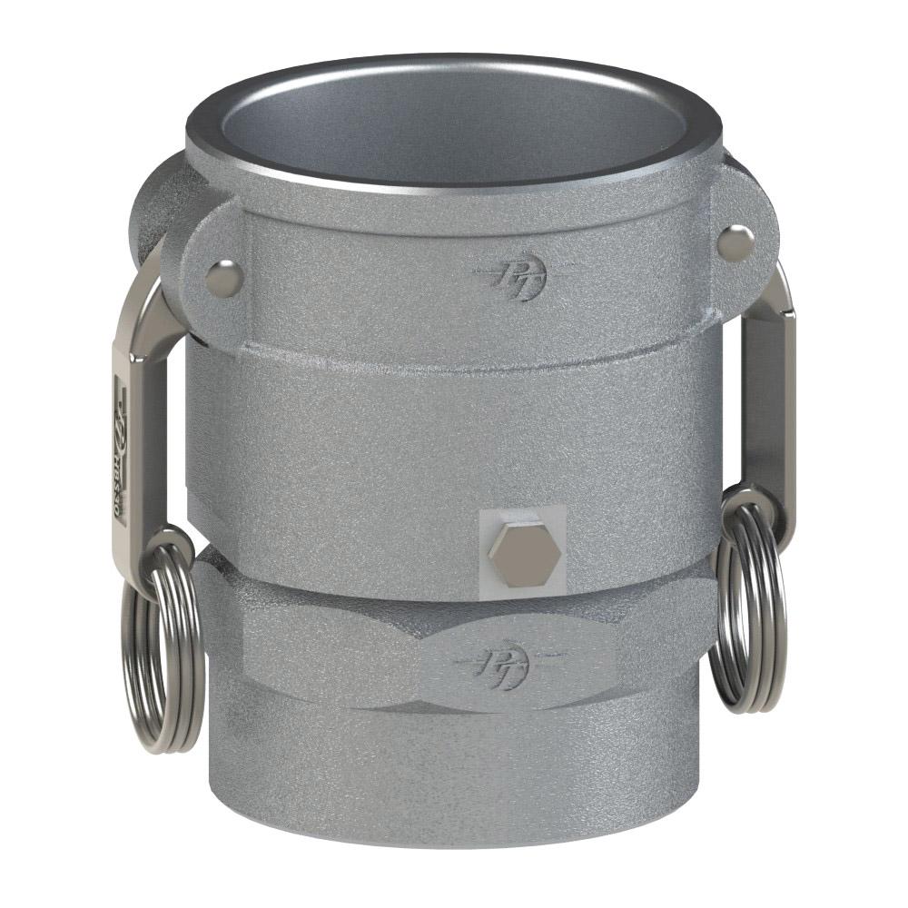 60215000 (50DSV) by PT-Coupling | Swivel Cam & Groove Adapter | Type DSV | 5" Swivel Coupler x 5" Female NPT | Aluminum | Viton Seal