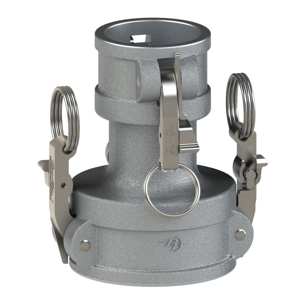 60274040L2 (40CX40C SLII) by PT-Coupling | STA-LOK® II Cam & Groove Spool Coupler | Type CXC | 4" Coupler x 4" Coupler | Aluminum | Buna-N Seal