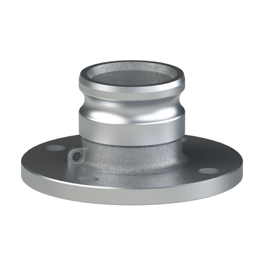 60524009 (PF40A) by PT-Coupling | Cam & Groove Adapter | Type PFA | 4" Adapter x 4" 150# Pipe Flange | Aluminum