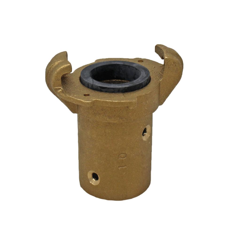 62901500 (15 CSB) by PT-Coupling | Type CSB | Sand Blast Coupling | Chicago-Style Coupler x Hose Barb | 1-1/2" Size | 2.38" Hose OD | Brass