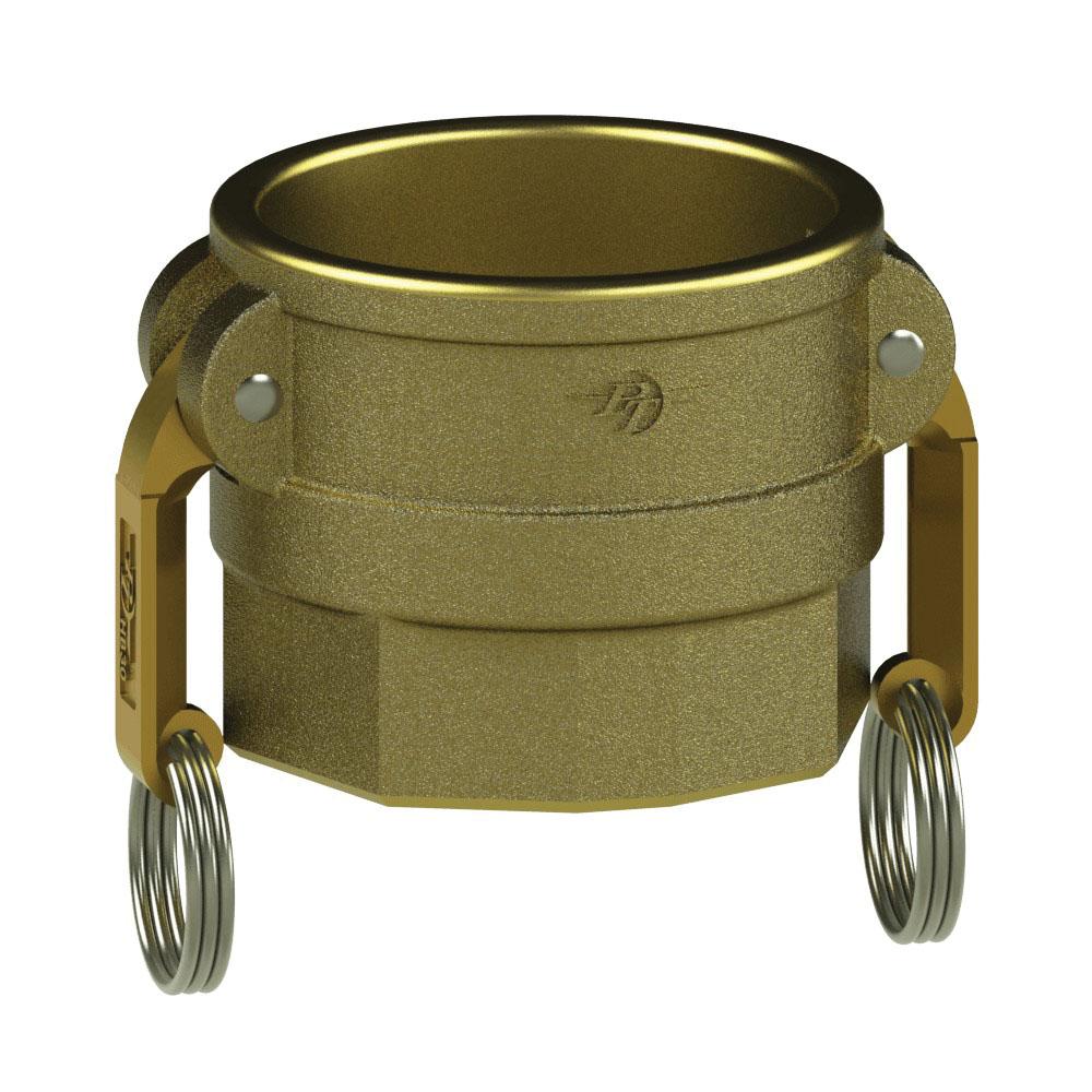 62392500 (25DFH) by PT-Coupling | Cam & Groove Adapter | Type DFH | 2-1/2" Coupler x 2-1/2" Female Fire Hose (NH) Thread | Brass | EPDM & Buna-N Seals