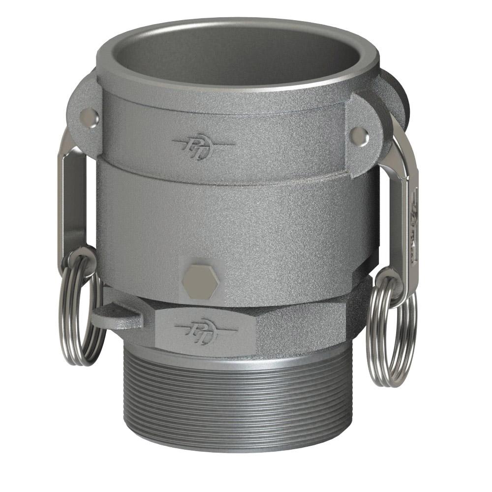 64193000 (30ASV) by PT-Coupling | Swivel Cam & Groove Adapter | Type BSV | 3" Swivel Coupler x 3" Male NPT | 316 Stainless Steel | Viton Seal