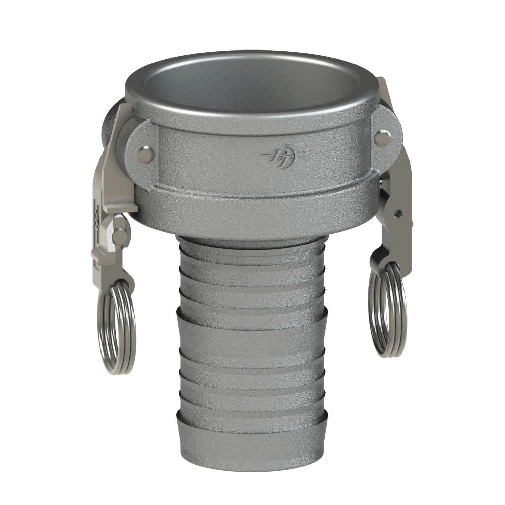 64223020L2 (30X20C SLII) by PT-Coupling | STA-LOK® II Reducing Cam & Groove Fitting | Type C | 3" Coupler x 2" Hose Shank | 316 Stainless Steel | Buna-N Seal